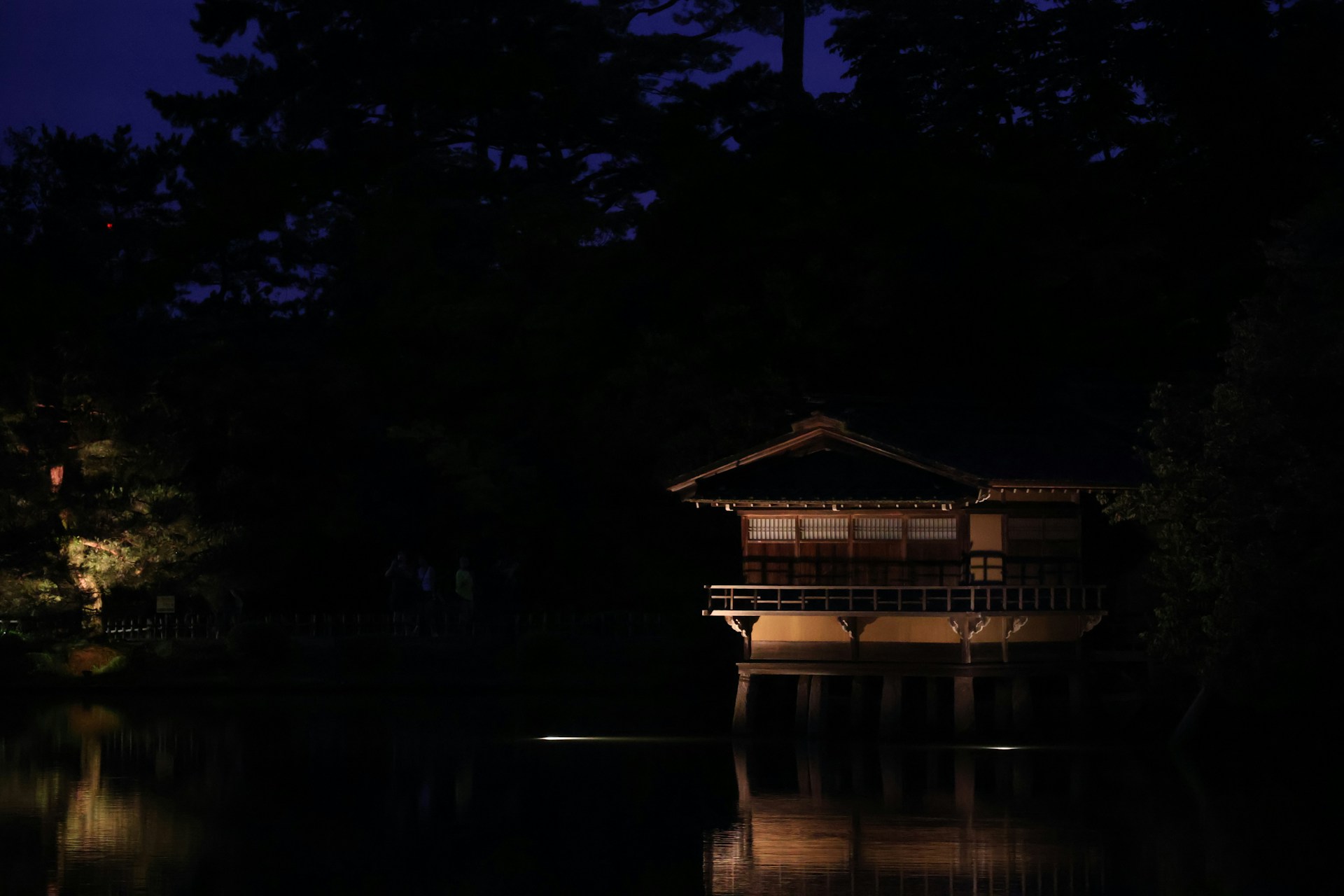 夜の日本庭園